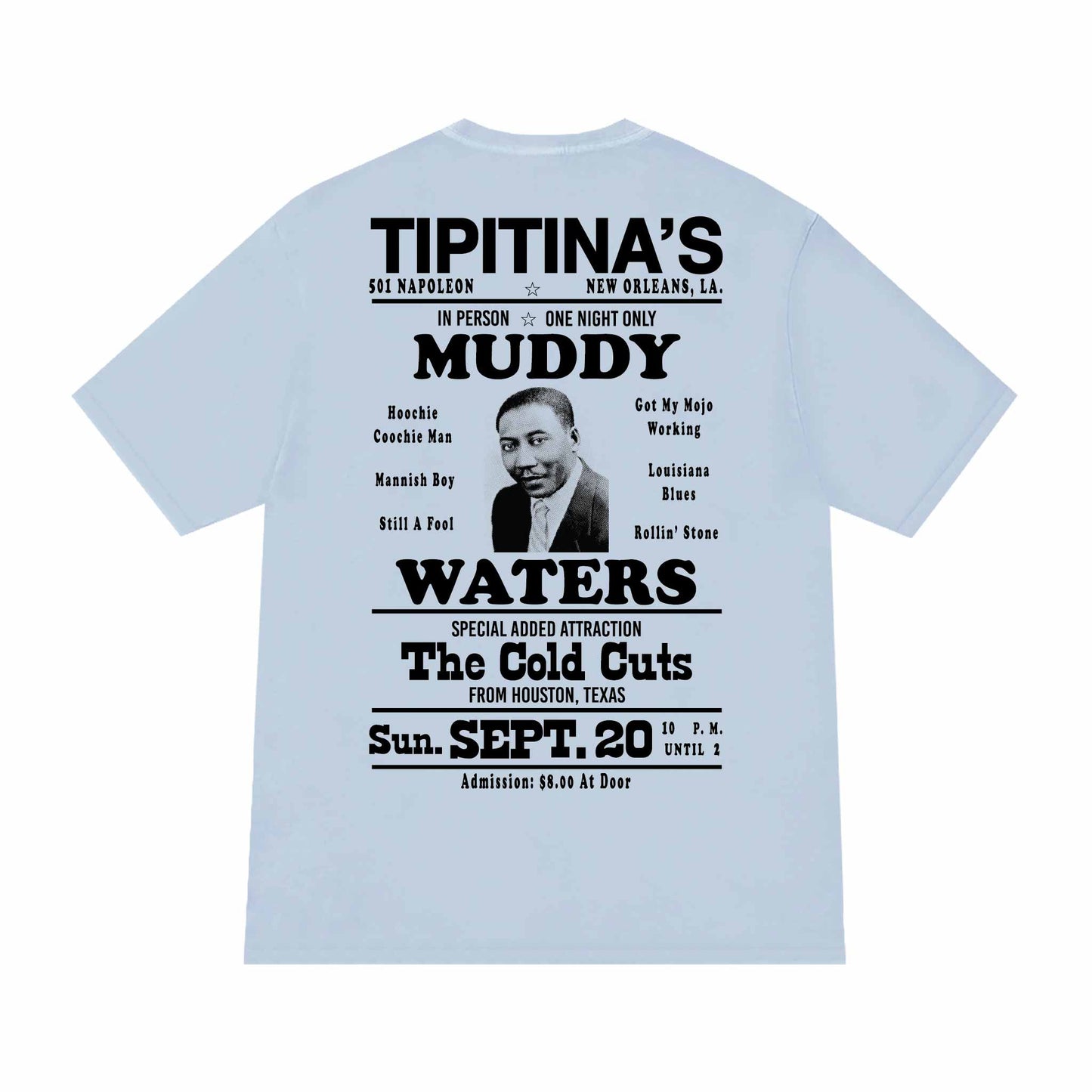 Muddy Waters Tee - Light Blue