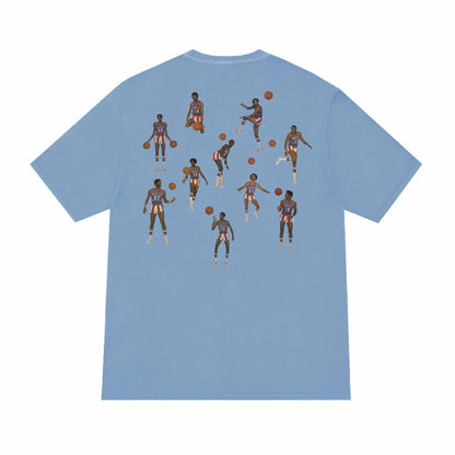 Harlem Globe Tee - Clear Blue