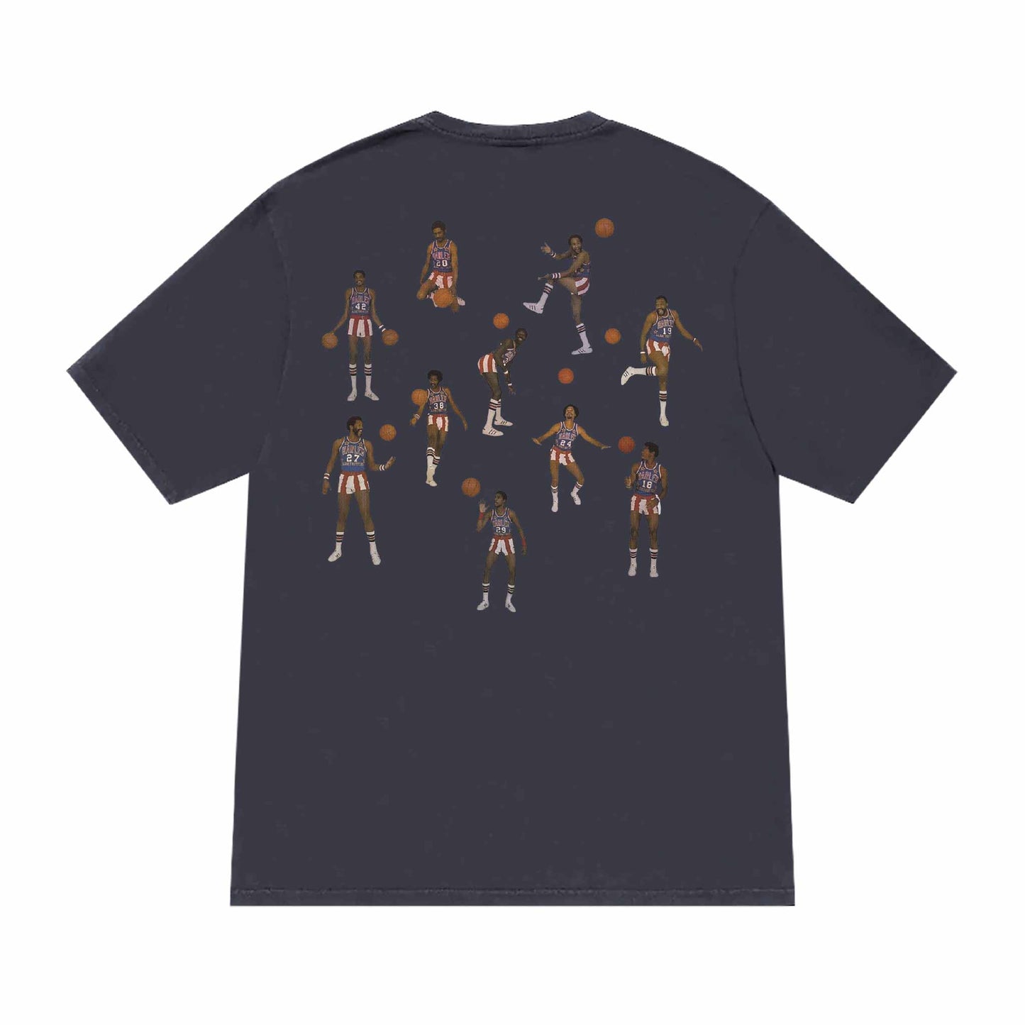 Harlem Globe Tee - Dolphin Blue