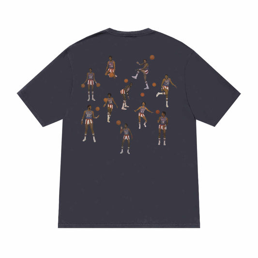Harlem Globe Tee - Dolphin Blue